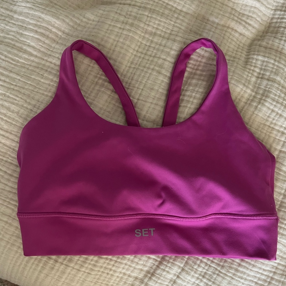 PINK M SET ACTIVE BRA - MEDIUM SUPPORT